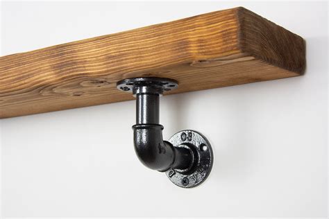 industrial pipe brackets for shelves